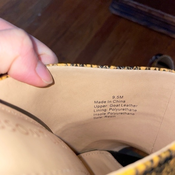 & Latimer Boho Snake Print Tri-Color Leather Mule - Size 9.5 - Picture 6 of 6